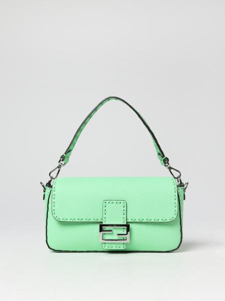 Borsa Baguette Fendi in pelle a grana