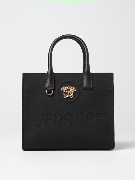 Versace bag in canvas and leather