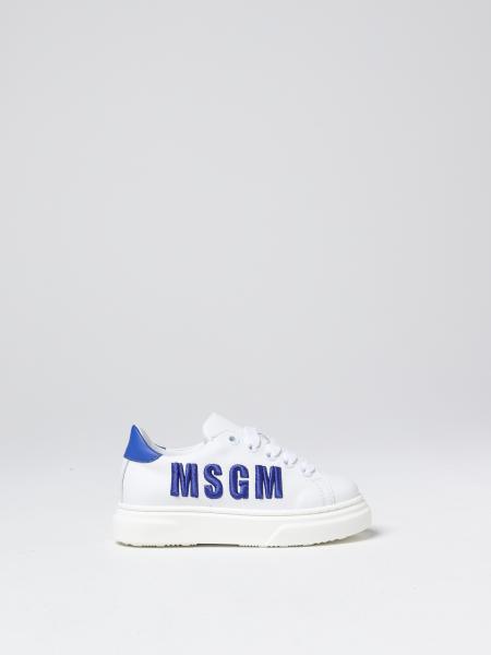 MSGM sneakers: Sneakers Msgm Kids in pelle con logo ricamato