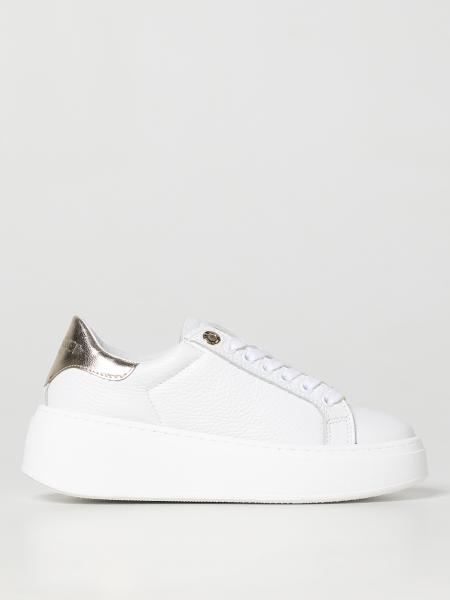 TWINSET: sneakers in hammered nappa leather - White | Twinset sneakers ...