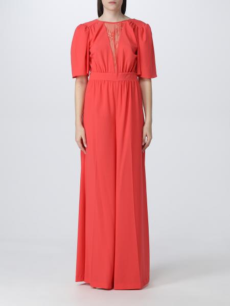 Twinset Outlet: suit in crepe - Coral | Twinset jumpsuits 231TT2193 ...