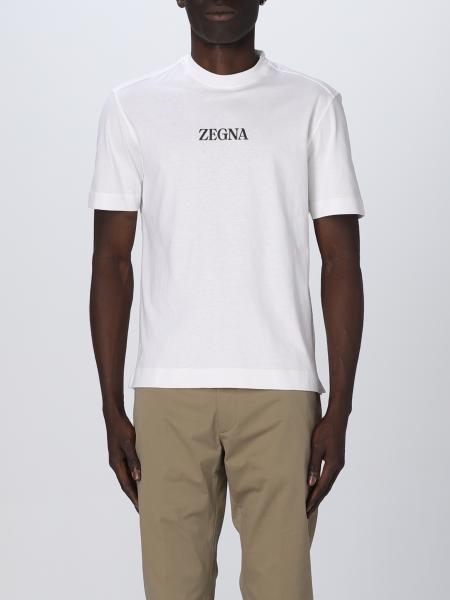 T-shirt Zegna in cotone con logo stampato