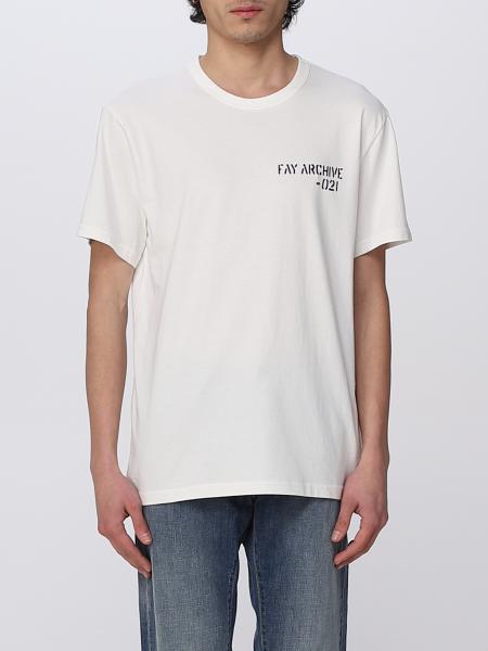 FAY: t-shirt for man - White | Fay t-shirt MPMB346105LTGG online on ...
