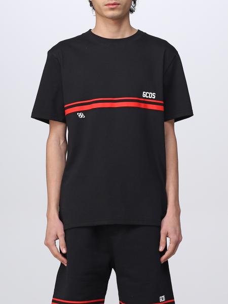 Abbigliamento GCDS uomo: T-shirt Gcds con bande a contrasto