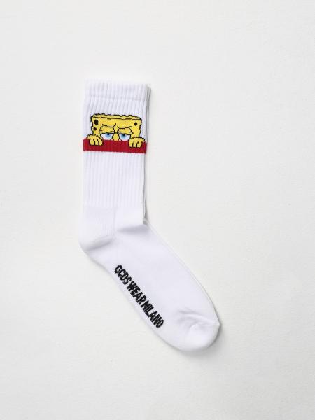 Calze SpongeBob x Gcds in cotone stretch con logo jacquard