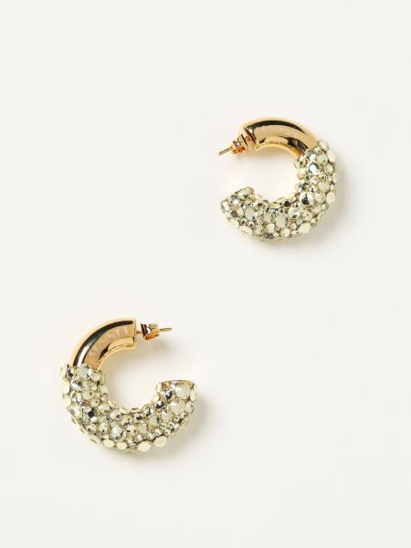 Orecchini Loop Sunnei in ottone con strass