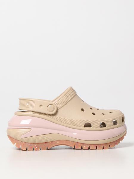 CROCS: wedge shoes for woman - Blush Pink | Crocs wedge shoes 207988 ...