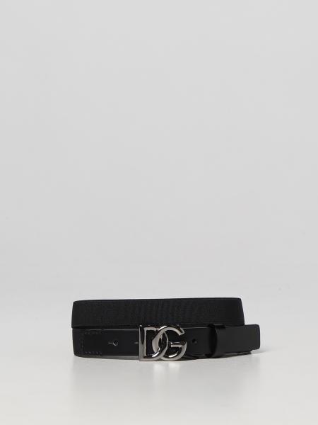 Cintura Dolce & Gabbana in tessuto stretch e pelle
