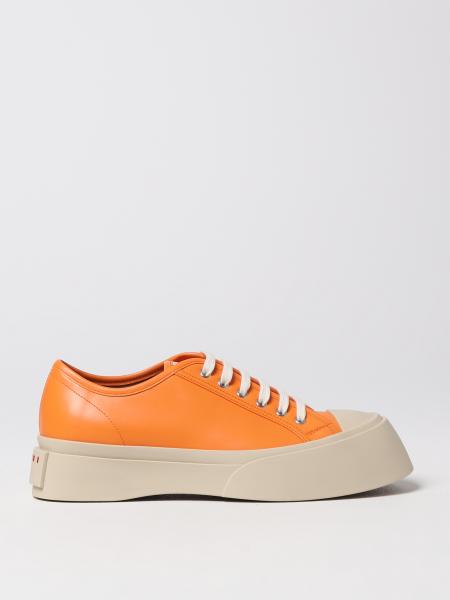 Marni Outlet: Pablo leather sneakers - Orange | Marni sneakers