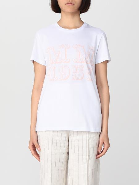 MAX MARA: cotton t-shirt - Ivory | Max Mara t-shirt 2319410432600 ...