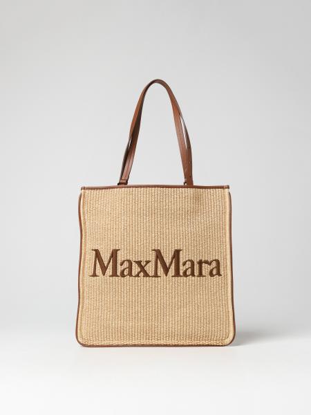 Borsa Easy Bag Max Mara in rafia intrecciata