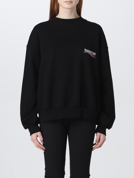BALENCIAGA: cotton sweatshirt - Black | Balenciaga sweatshirt 697869 ...
