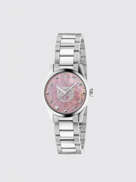 Orologio G-Timeless Gucci in acciaio con quadrante in madreperla rosa