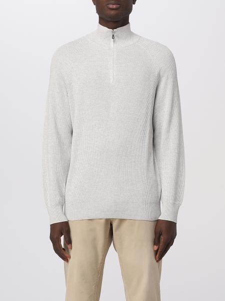 BRUNELLO CUCINELLI: sweater for man - Grey | Brunello Cucinelli sweater ...