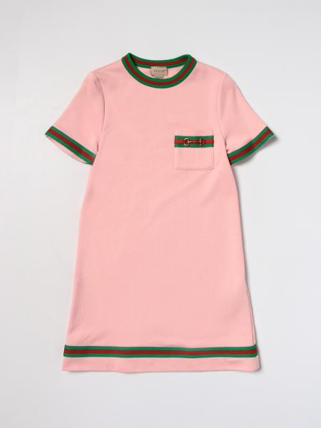 GUCCI: dress for girls - Pink | Gucci dress 718772XJE3J online on ...
