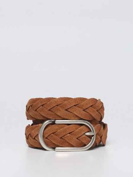 Braided Suede Belt in Brown - Brunello Cucinelli