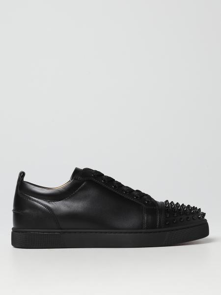 CHRISTIAN LOUBOUTIN: Louis Junior Spikes sneakers in leather - Black ...