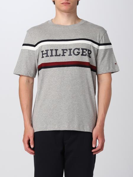 TOMMY HILFIGER: t-shirt for man - Grey | Tommy Hilfiger t-shirt ...