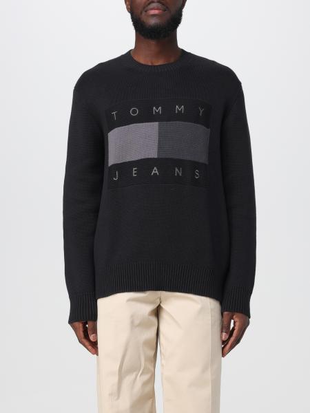 TOMMY JEANS: sweater for man - Black | Tommy Jeans sweater DM0DM17773 ...
