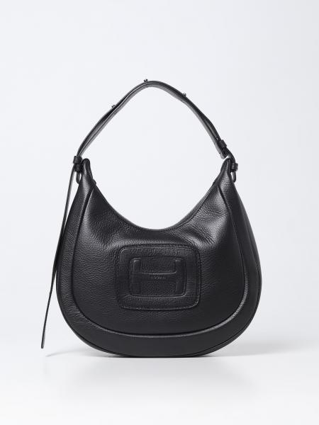 HOGAN: leather bag - Black | Hogan shoulder bag KBW01MW0300QVD online ...