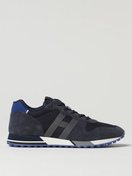HOGAN: H383 sneakers in suede and technical fabric - Blue | Hogan ...