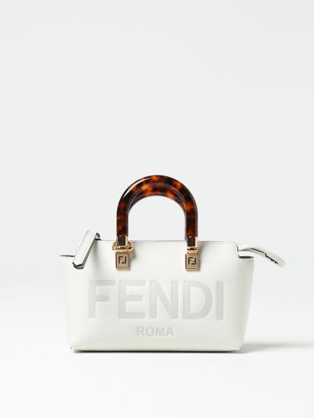 FENDI: By The Way bag in leather - White | Fendi mini bag