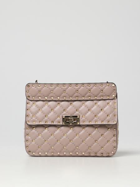 Medium rockstud spike discount nappa leather bag