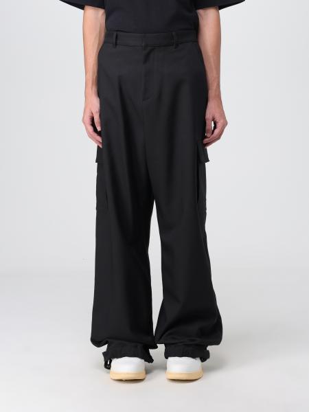 OFF-WHITE: pants for man - Black | Off-White pants OMCF037F23FAB004 ...