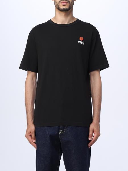 KENZO: Flower cotton t-shirt - Black | Kenzo t-shirt FC65TS4124SG ...