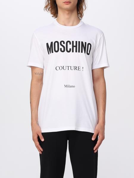 MOSCHINO COUTURE: cotton t-shirt with logo - White | Moschino Couture t ...