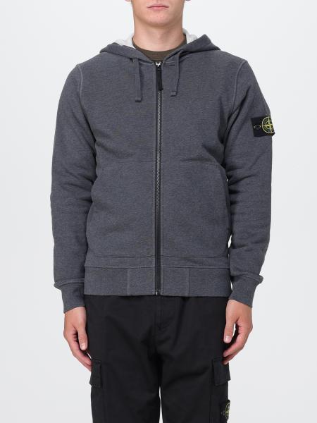 Dark grey best sale stone island hoodie