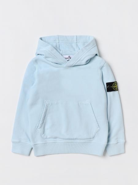 STONE ISLAND JUNIOR cotton sweatshirt Blue Stone Island