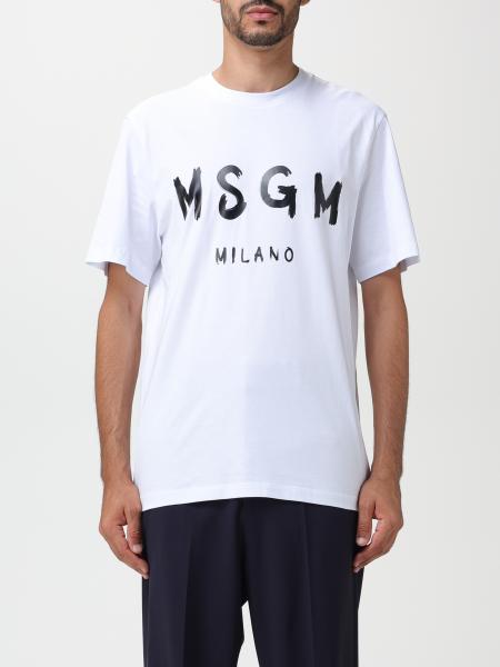 MSGM：Tシャツ メンズ - ホワイト | GIGLIO.COMオンラインのMSGM