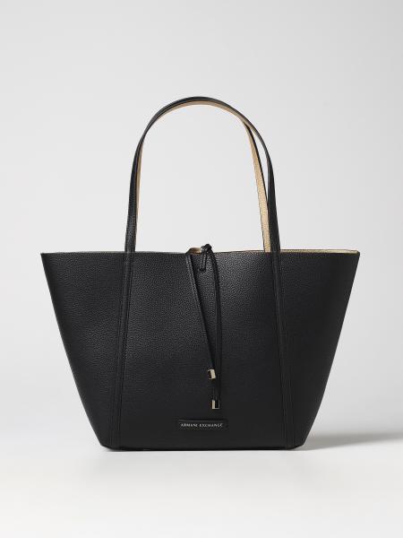 ARMANI EXCHANGE: tote bags for woman - Black | Armani Exchange tote ...