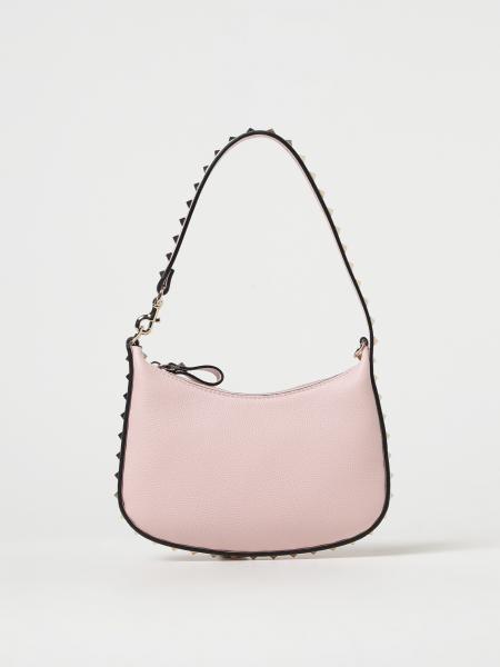 VALENTINO GARAVANI: Rockstud bag in leather - Pink | Valentino Garavani ...