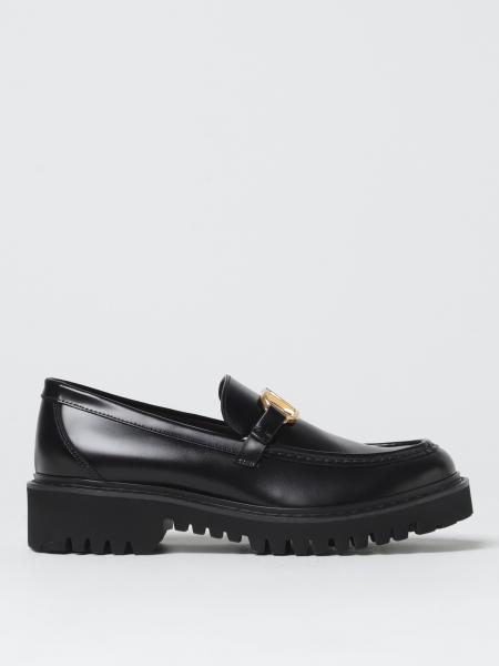 VALENTINO GARAVANI: VLogo Signature loafer in leather - Black ...