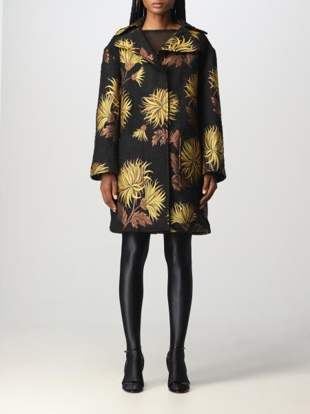 ETRO: coat in wool with flowers - Gold | Etro coat 11406544 online at ...