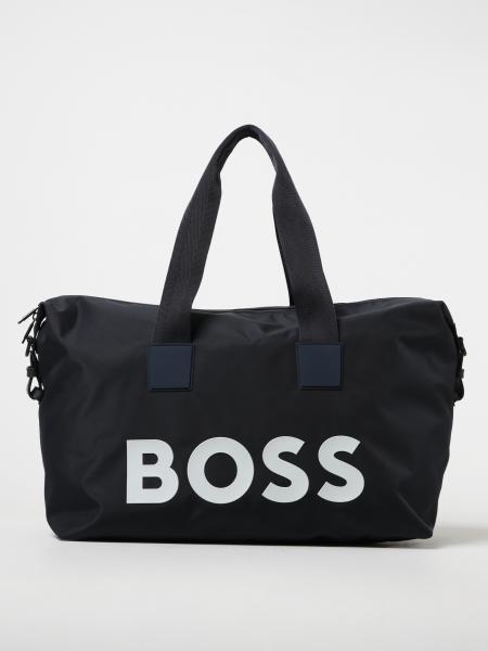 BOSS: shoulder bag for man - Blue | Boss shoulder bag 50490355 online ...