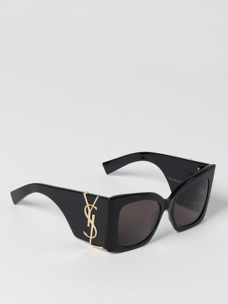 SAINT LAURENT: sunglasses in acetate - Black | Saint Laurent sunglasses ...