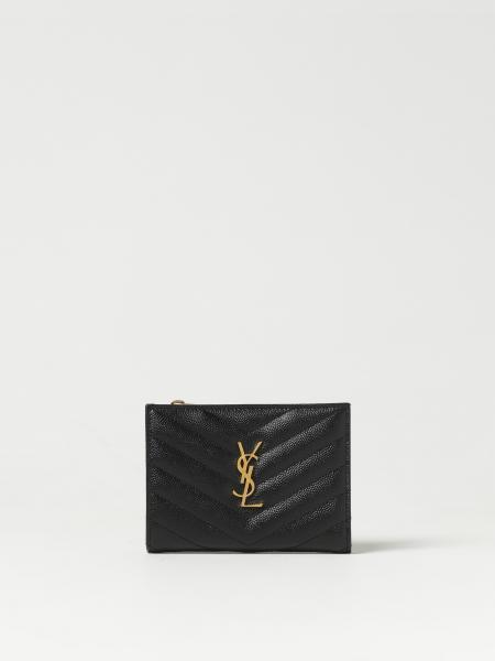 SAINT LAURENT: wallet for woman - Black  Saint Laurent wallet 668288 BOW01  online at
