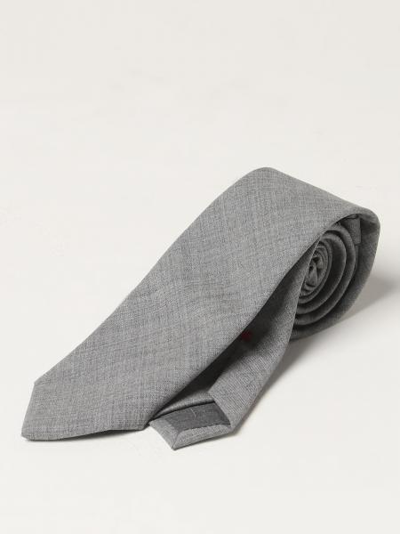 Cravatta In Seta Uomo – Grigio Argento Antracite Royal Striato – Taglio Classico, Lunghezza 150 Cm, Larghezza 8 Cm
