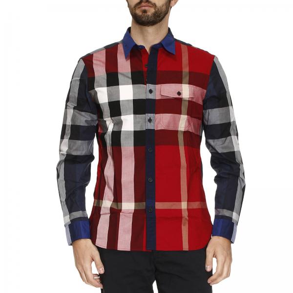 mens blue burberry shirt