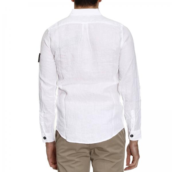 white stone island shirt