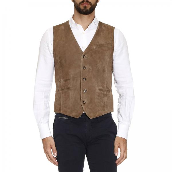 Eleventy Outlet Suit vest men Suit Vest Eleventy Men Brown Suit