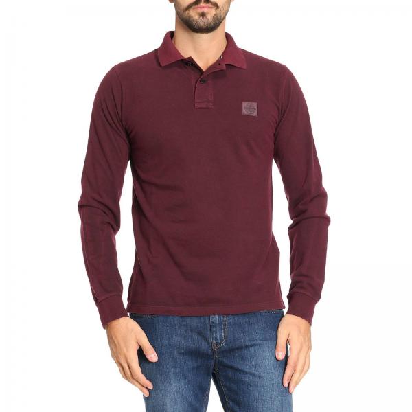 stone island t shirt burgundy