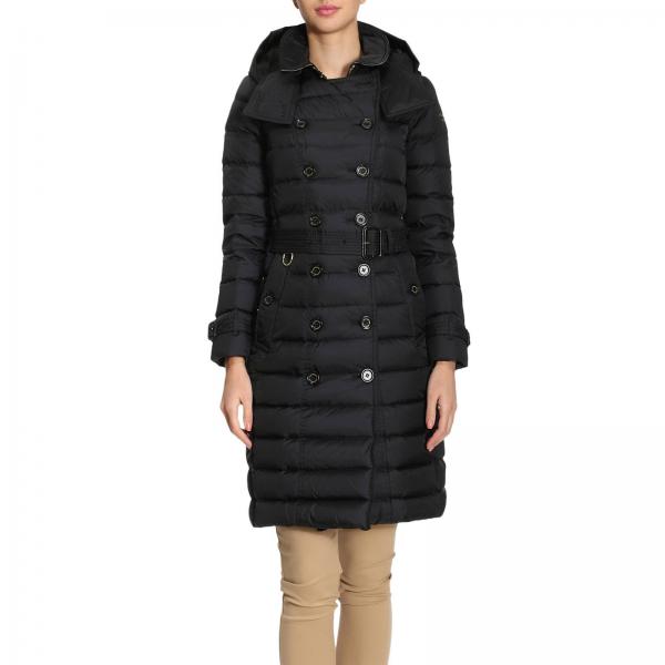 Burberry Outlet: Piumino lungo Dalmerton a doppiopetto con cappuccio  removibile - Nero | Giacca Burberry 4061072 GIGLIO.COM