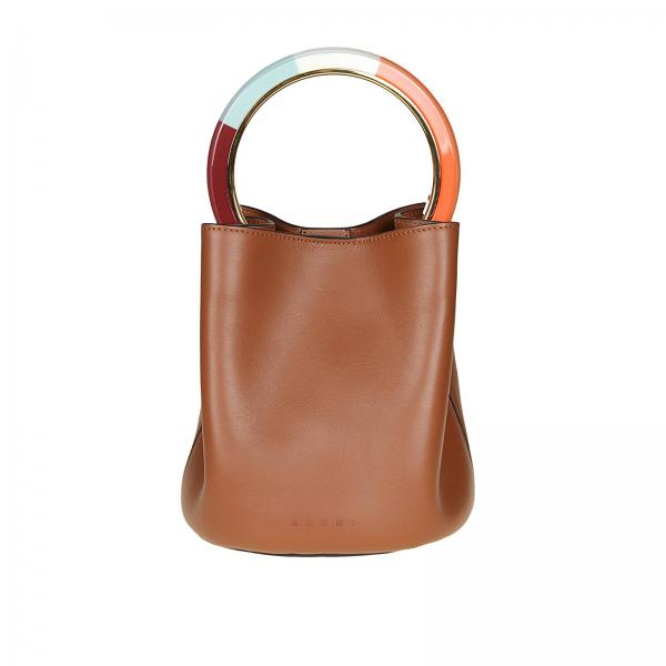 brown leather mini bag