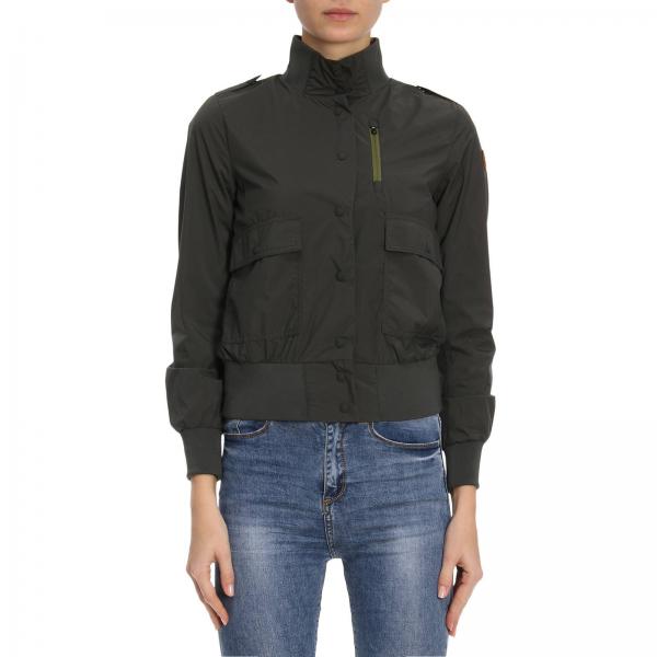 Save The Duck Outlet: Jacket women - Green | Jacket Save The Duck ...