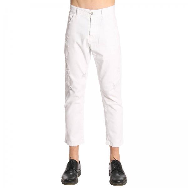 Alessandro Dell'acqua Outlet: pants for man - White | Alessandro Dell ...