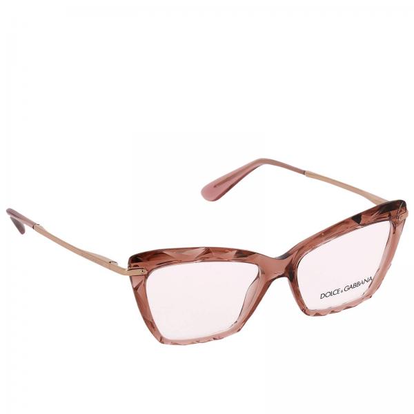 Dolce \u0026 Gabbana Outlet: Occhiali da vista 5025 in acetato diamantato - Rosa  | Occhiali Dolce \u0026 Gabbana DG5025 GIGLIO.COM